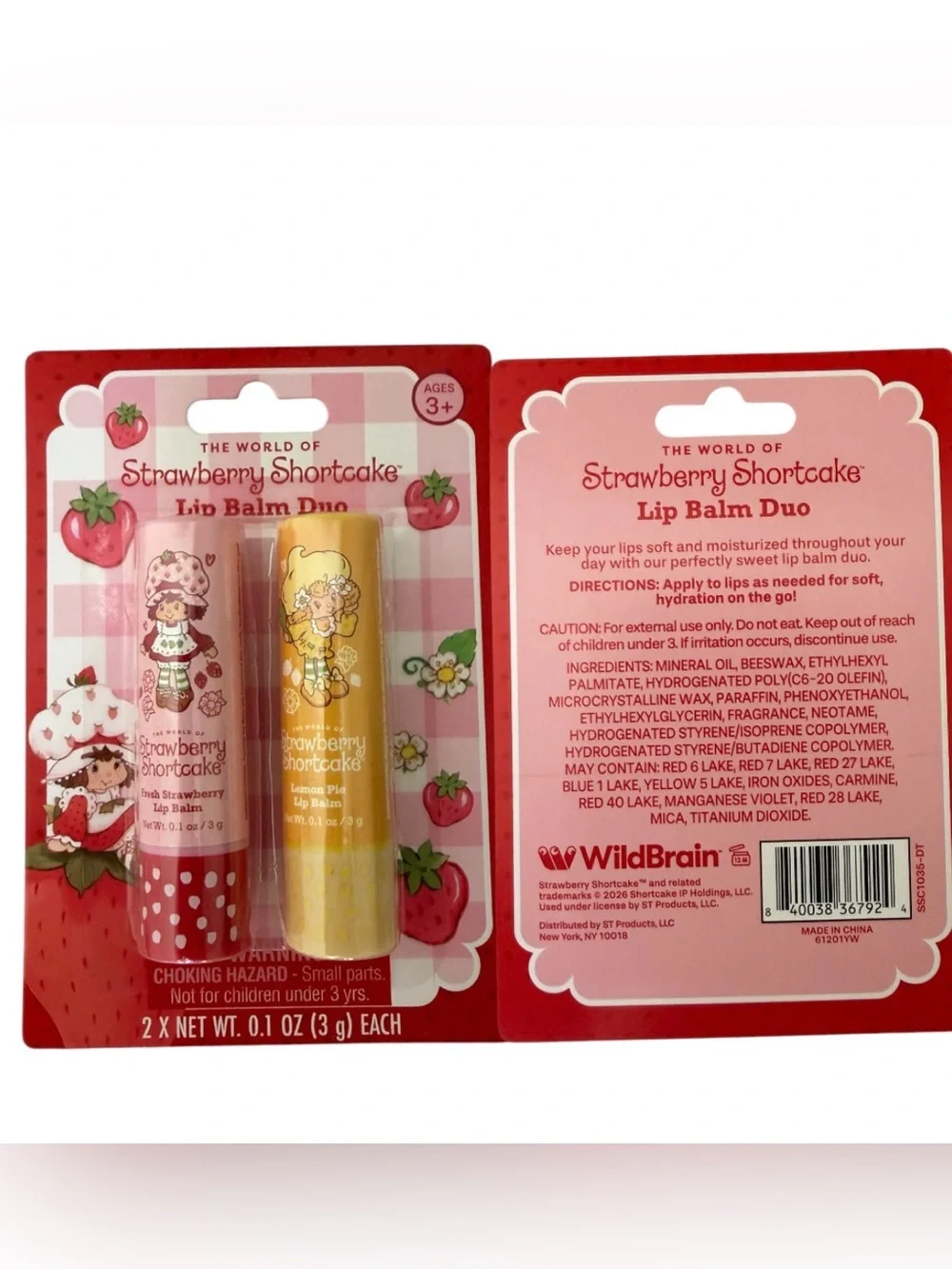 Strawberry Shortcake Lip Balm Duo & Lip Scrub